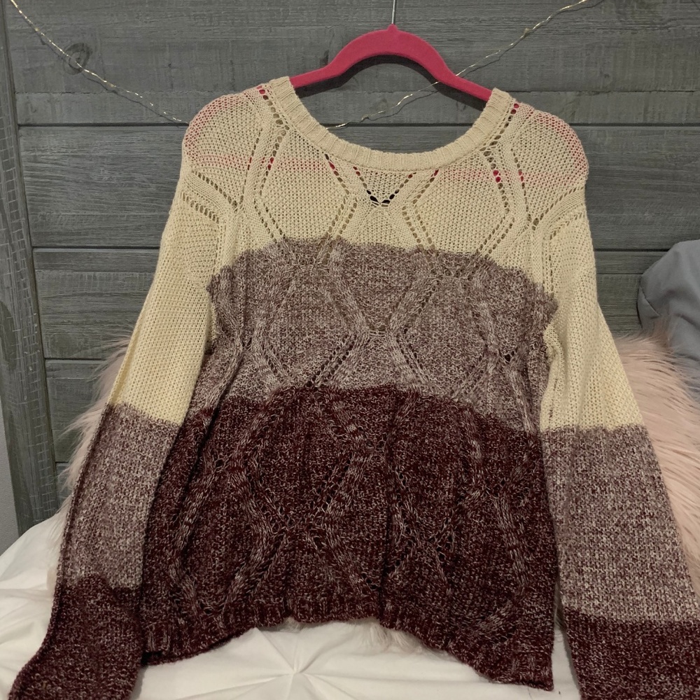 Open Back Knitted Sweater - Size Large